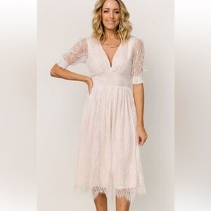 NWT Baltic Born Elaina Lace Midi Dress, Large
